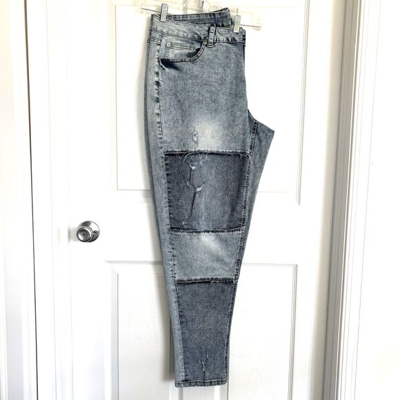 Lane Bryant Boyfriend Jeans, Sz 18 (40" x 32") Distressed Look, New without Tags - Picture 4 of 16